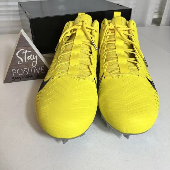 Nike Alpha Menace Pro 2 Oregon Ducks PE Mens Size 15 Wide Yellow Football Cleats main image 8